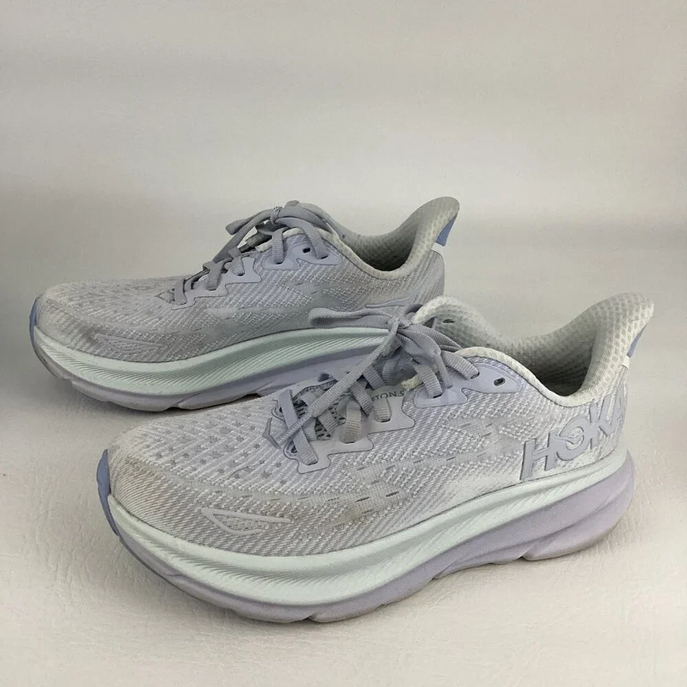 Hoka Clifton 9 Running Shoes Women Size 7 Ether Illusion Lightweight Sneaker Box - Picture 10 of 11